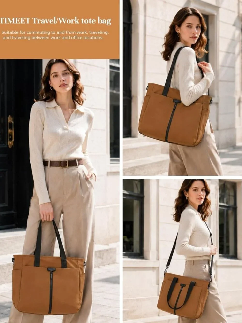 Stylish Water-Resistant Laptop Tote Bag for Women - Perfect Work & Travel Purse